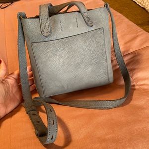 Madewell Small Transport Tote Suede Blue